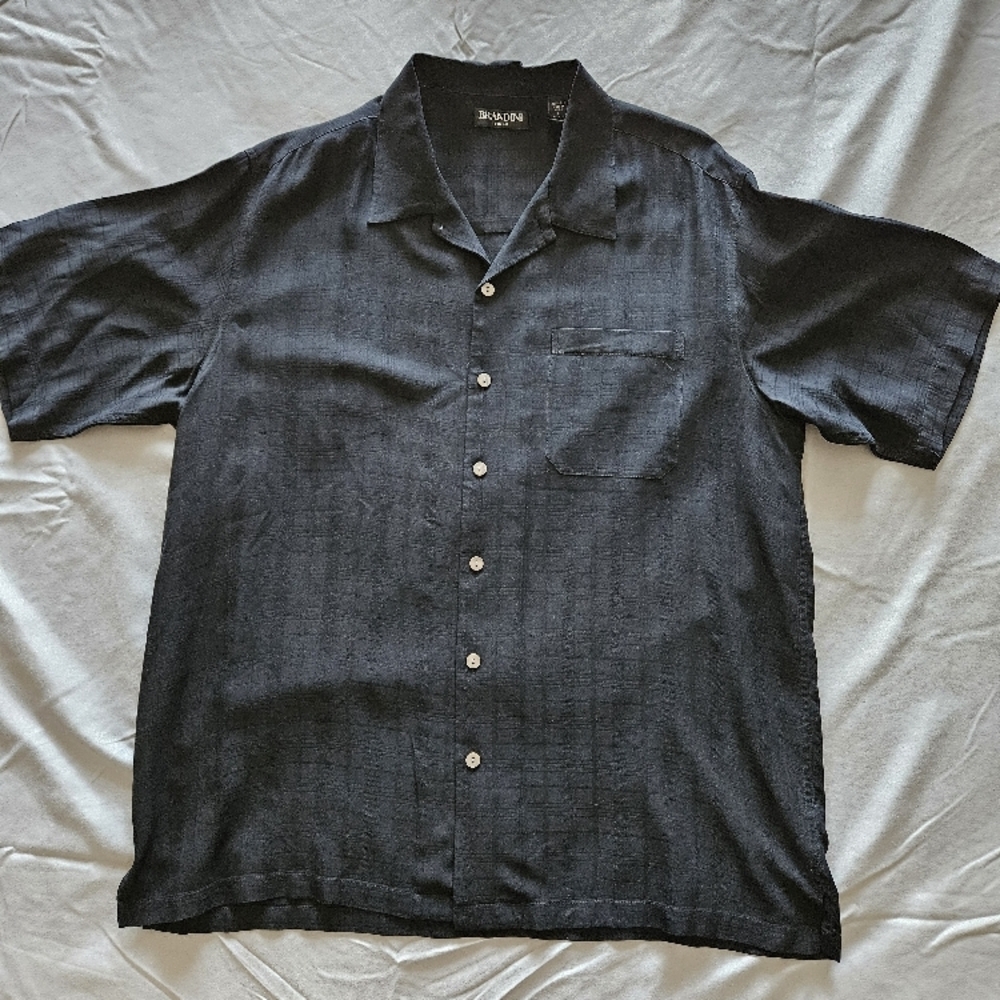 Brandini Black Casual Button Down Shirt